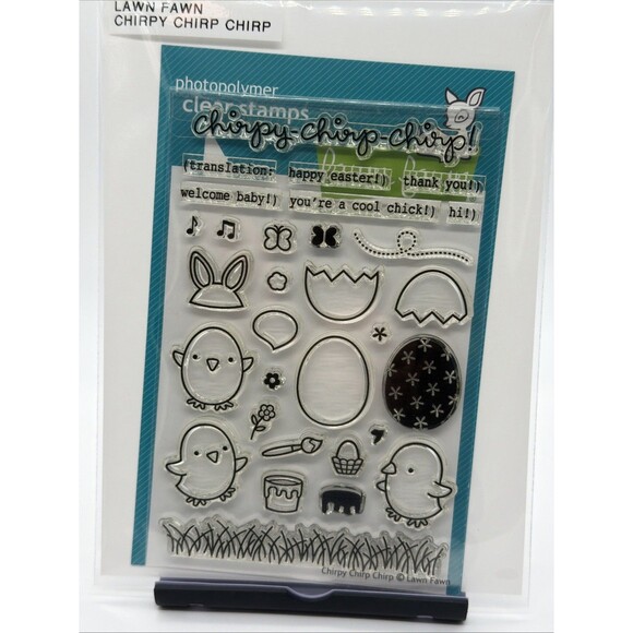 Lawn Fawn Other - Lawn Fawn CHIRPY CHIRP CHIRP Easter Eggs Chicks Rubber Stamps Dies